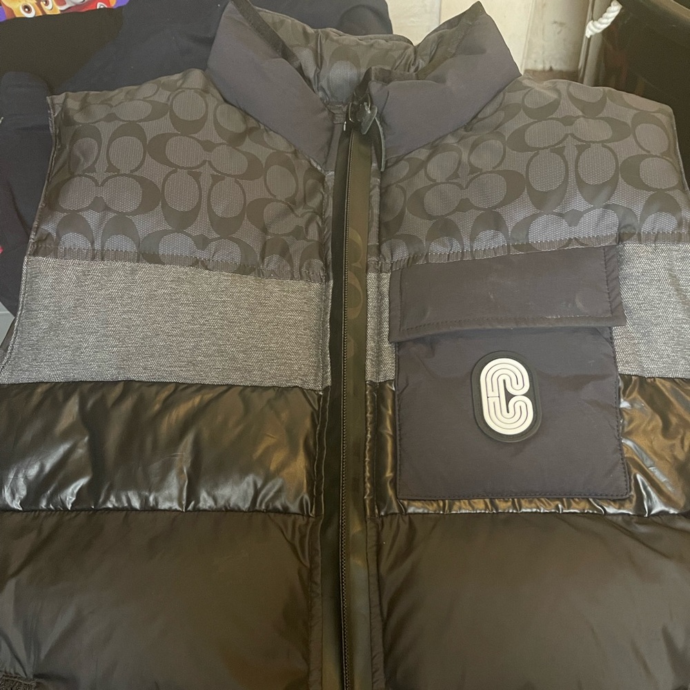 Black Coach Down Vest